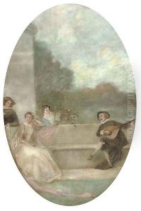 A fte champtre by Jean-Antoine Watteau