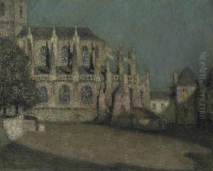 La Place Au Clair-de-lune by Henri Eugene Augustin Le Sidaner