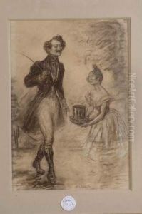 Leandre . Dompteur Et Danseuse by Charles Leandre