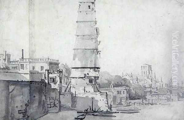 View of the Waterhouse and Old St Paul's, London, c.1663 - view 1