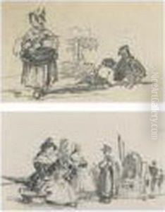 A Seated Figure Reading by Edward Lear