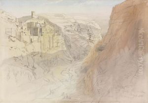 The Monastery Of St Sabbas The Sanctified by Edward Lear