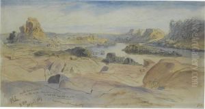 Philae, Egypt by Edward Lear