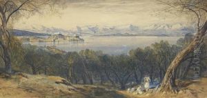 Distant View Of The Citadel From The Village Of Ascension, Corfu