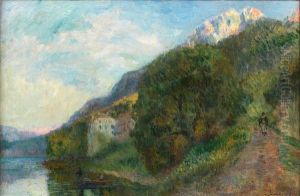 Les Bords Du Lac De Geneve, A Saint Gingolph by Albert Lebourg
