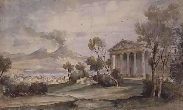 PD.255-1985 The Villa Saliceti, Naples below and Mt. Vesuvius in the distance, 181 - view 1