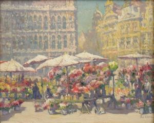 Marche Aux Fleurs Sur La Grande Place De Bruxelles