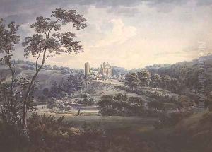 Rosslyn Castle, Midlothian by Hugh William Williams