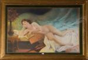 Femme Nue Allongee by Jules Joseph Lefebvre
