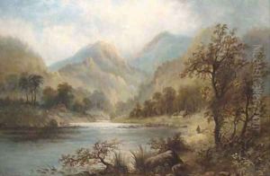 A Highland landscape by Hugh William Williams