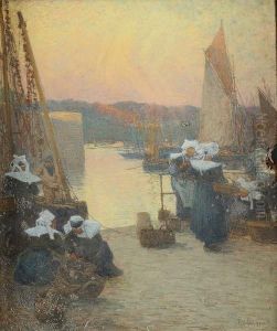 Bretonnes Sur Le Port De Concarneau