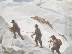 Alpinisten Beim Aufstieg by Paul Emmanuel Legrand