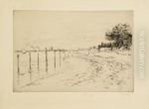La Greve De Fort-louis (la Rochelle) by Gustave Leheutre