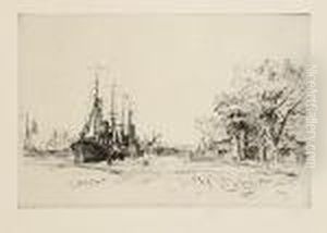 Les Chalutiers, La Rochelle by Gustave Leheutre