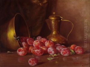 Plums & Brass Still Life by Adam Lehr