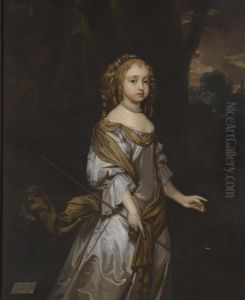 Portrait Of Lady Elizabeth Seymour (d.1697) When A Child by Sir Peter Lely