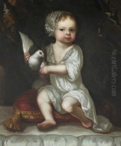 Child Seated Upon A Cushion by Sir Peter Lely