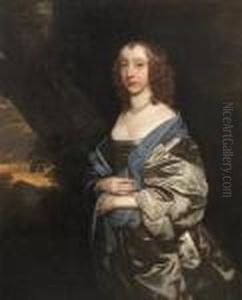 Portrait Of A Lady, A Member Of The Strode Family, Possibly Elizabeth Strode by Sir Peter Lely