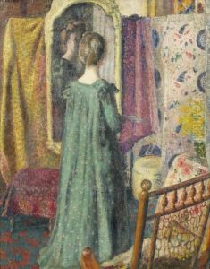 Femme Debout Devant Un Miroir by Georges Lemmen