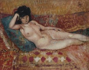 Nu Au Coussin Bleu