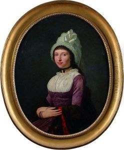 Portrait De Jeune Fille Au Bonnet De Dentelle
