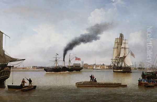 S.S. Forfarshire Leaving Hull on her Last Voyage - view 1