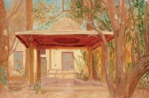 Vue D'un Jardin Interieur by Paul-Marie Lenoir