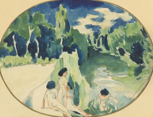 Bathers On The Sura - view 1