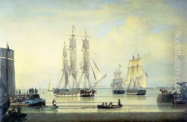 The William Lee at the Mouth of the Humber Dock, Hull, or The Return of the William Lee, 1839 - view 1