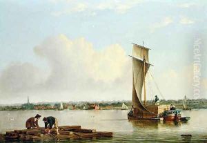 A Keel on the Humber, late 1820s by John Ward