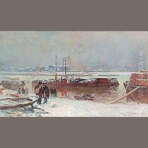 Le Quai De Bercy Pendant La Neige