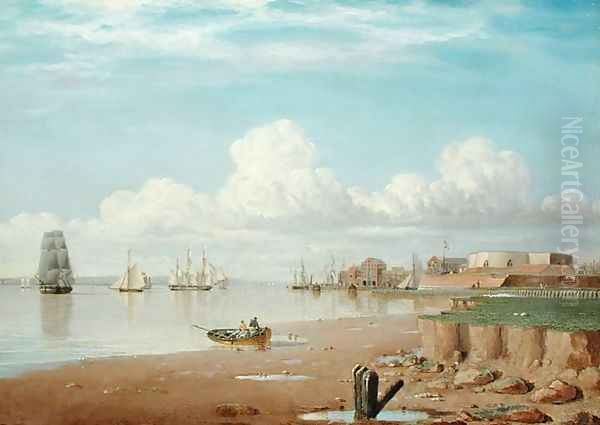 Ships on the Humber and the South Blockhouse, early 1830s - view 1