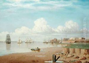 Ships on the Humber and the South Blockhouse, early 1830s by John Ward