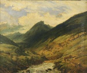 Vue Du Saint-gothard by Robert Leopold Leprince