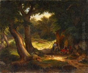 A Crusader Resting By A Spring
