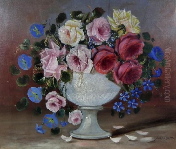 Still Life Study - Bowl Of Mixed Flowers - view 1