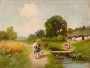 Farmer's Wife At A River by Petr Alekseevich Levchenko