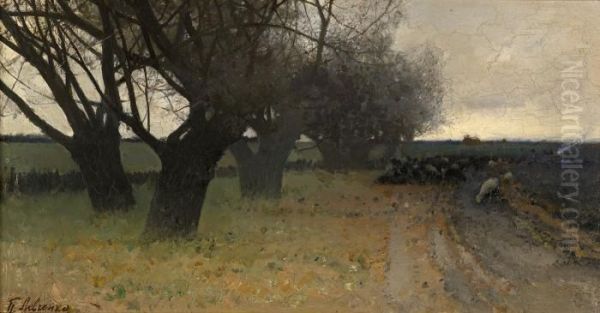 A Flock Of Sheep - view 1