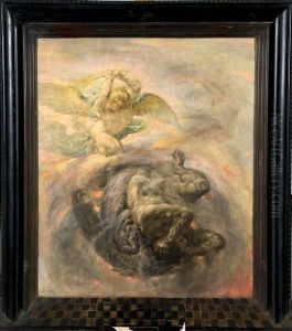 "combat Entre Satan Et L""archange" by Auguste Leveque