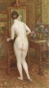 The Artist's Model by Auguste Leveque