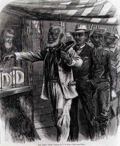 The First Vote, from Harpers Weekly, 1867 by Alfred R. Waud