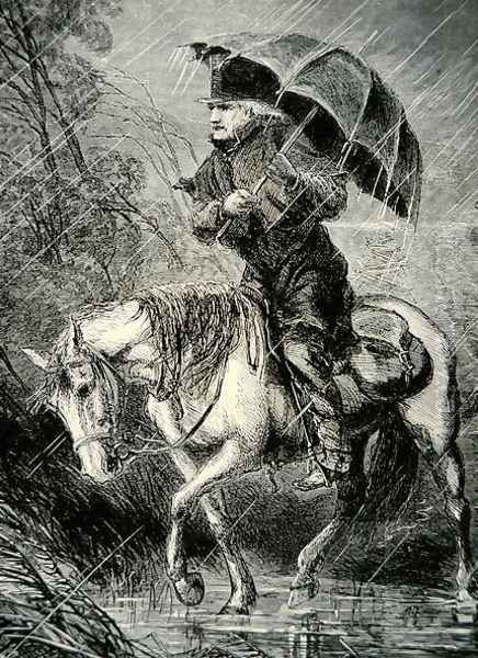 The Circuit Rider, illustration from Harpers Weekly, 12th October 1867 - view 1