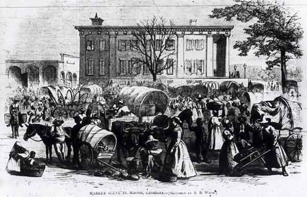 Market Scene in Macon, Georgia, from Harpers Weekly - view 1