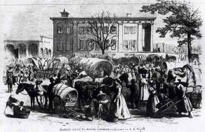 Market Scene in Macon, Georgia, from Harpers Weekly by Alfred R. Waud