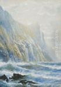 Waves Crashing Against Cliffs