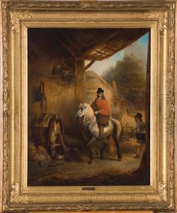 Le Cavalier Et Son Palefrenier A L"" Ecurie