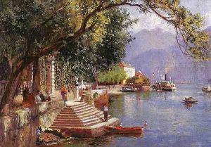 Villa Carlotta- Lake Como 1898 by John Douglas Woodward