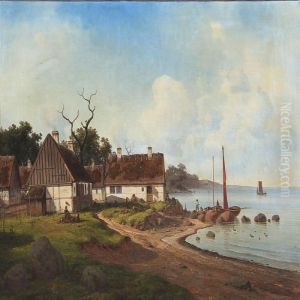Summer Idyll Along The Coast Of Northern Zealand by Georg Emil Libert