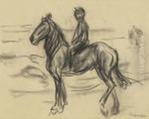 Reiter Am Strand by Max Liebermann