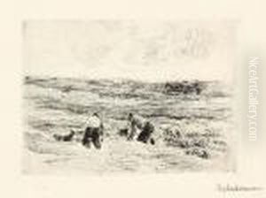 Kartoffelarbeiter by Max Liebermann